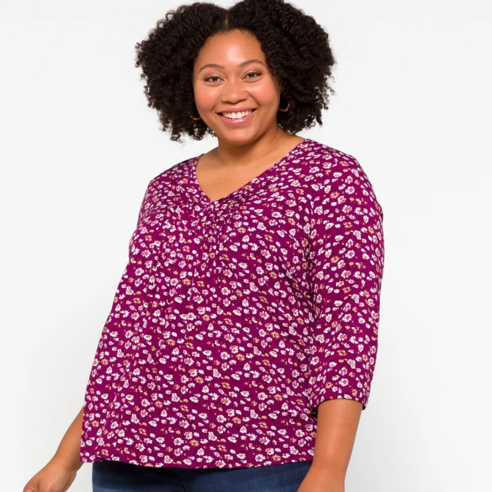 Maley Pleated Detail Top